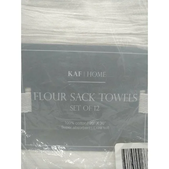 Kaf Home Flour Sack Towels Set of 12 - Picture 3 of 3